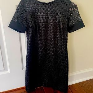 Diane Von Furstenburg black and navy dress